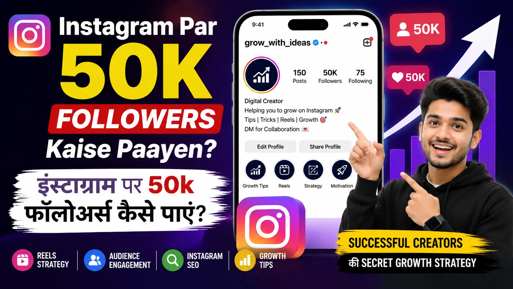 Instagram Par 50K Followers Kaise Paayen